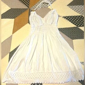 White cotton beach dress made in Peru